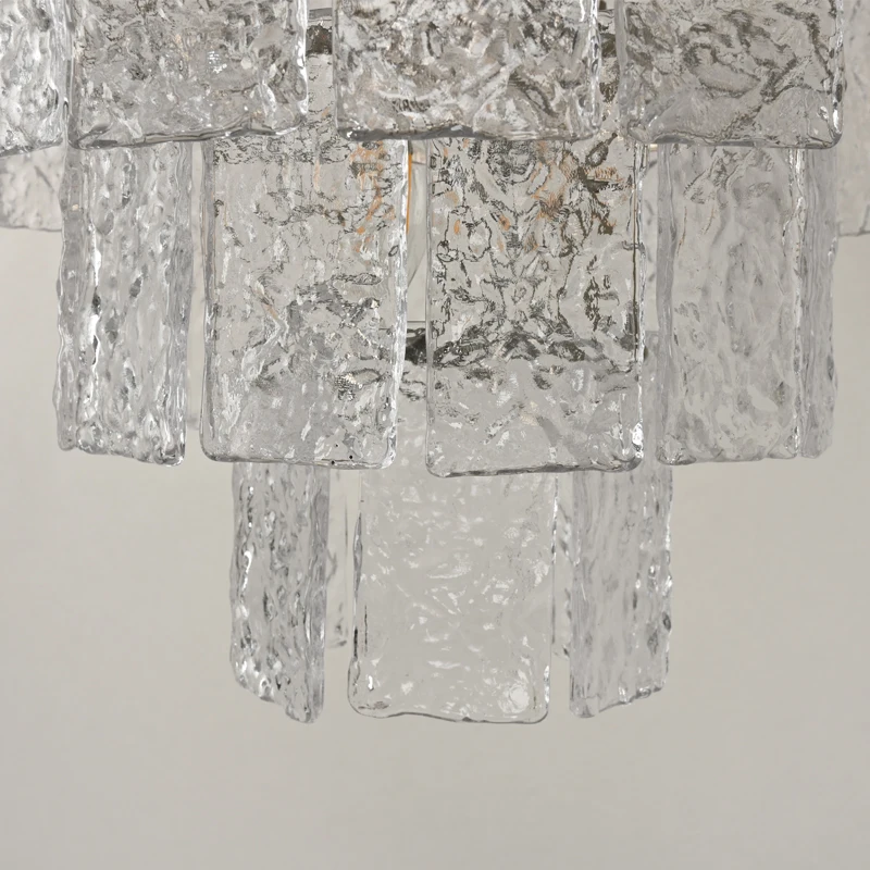 Water pattern  necktie set baccarat chandelier replica art glass porcelain chandelier