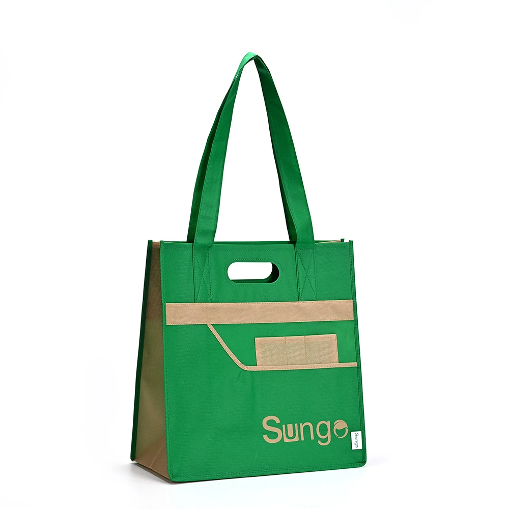 Wholesale Hot Selling High Quality Custom Printed Portable Large Tote Bags Thermal Waterproof Non-Woven Shopping Bags manufacture