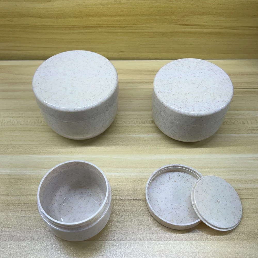Round 80g 120g 200g 250g Biodegradable Cosmetic Jars with Dual Chambers ...