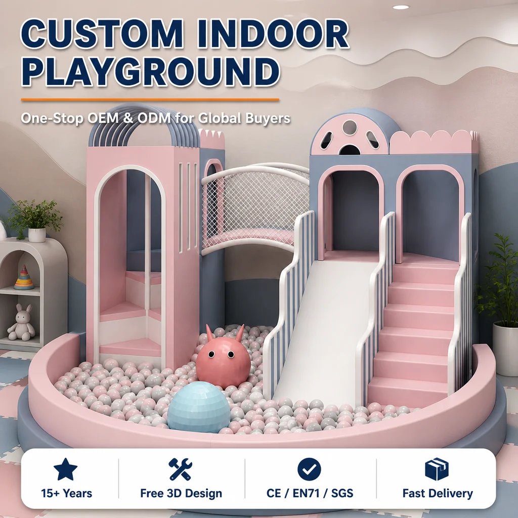 Indoor Kids Soft Play Naughty Castle Ball Pit Slide Climbing Wall CE CPC Certified for Shopping Mall Amusement Center OEM
