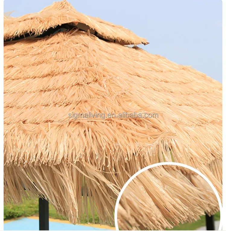 Steel outdoor garden gazebo thatched cottage thatched shed awning tent gazebo sale