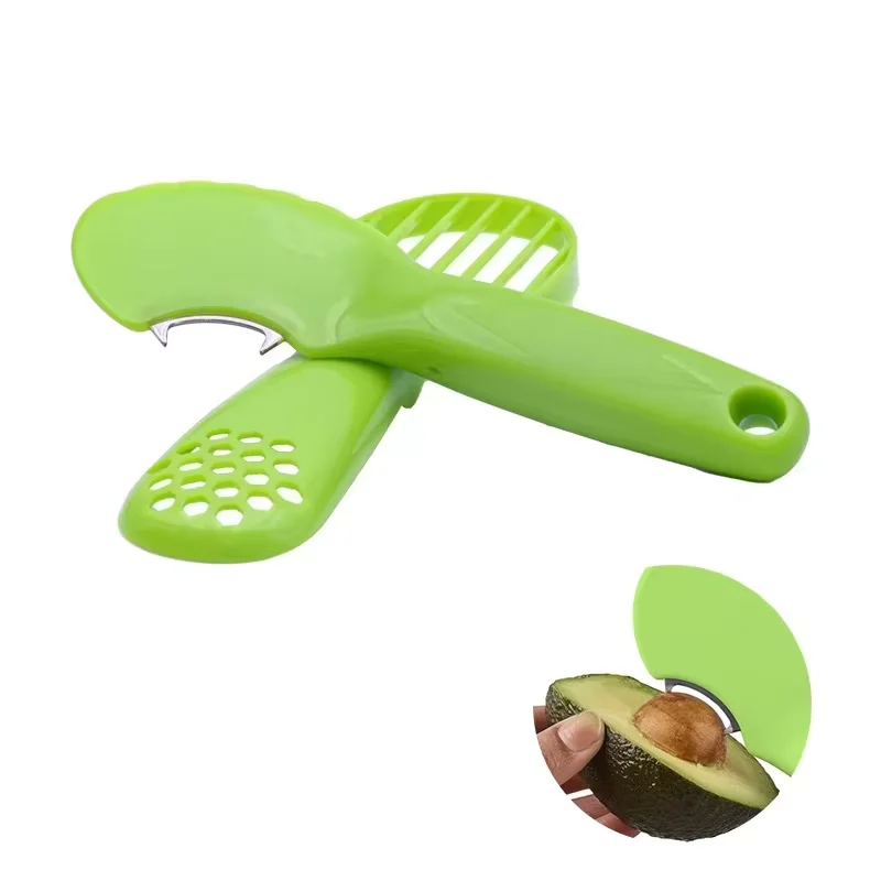 2 Pieces Avocado Slicer Tool Multifunctional Avocado Knife Avocado Peeler Scoop with Comfort-Grip Handle