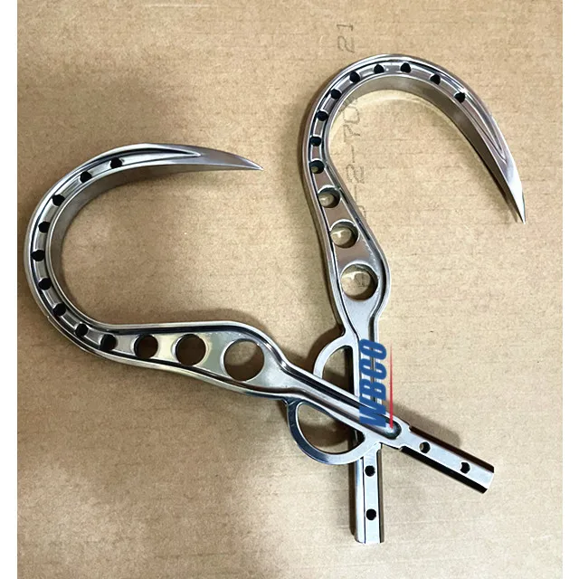 Titanium Gaff Hooks for Deep Sea Saltwater Fish Titanium Gaff Head with Handle Materials Is Carbon Fibre