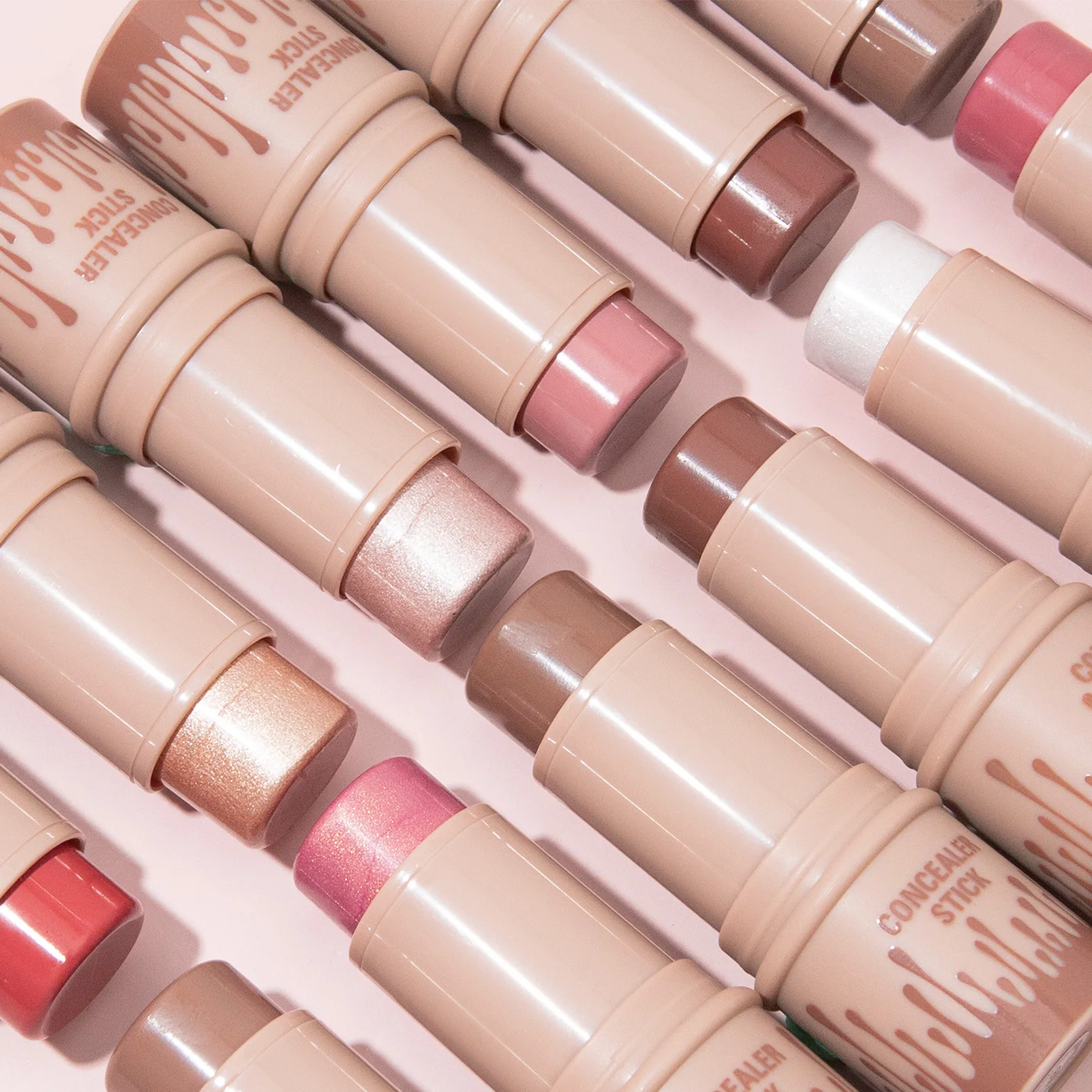 Cosmetics Rose Nude Soft Rosy Color for Your Lips and Cheeks Nude Neutral Tone Blusher Stick for Every Woman Face Makeup
