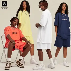 Custom 305g Breathable Loose Fit Oversized Vintage T-Shirt Pure Oversized Xs-2xl 100% Cotton Solid Men Short Sleeve T-Shirt