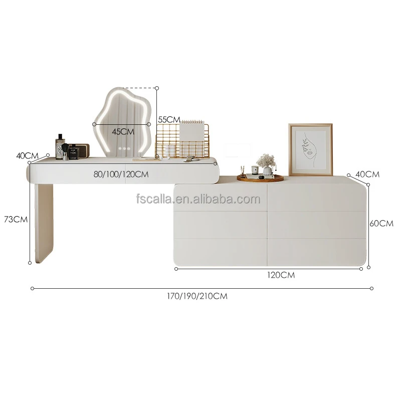 Dressing table storage cabinet integrated dressing table dressing table