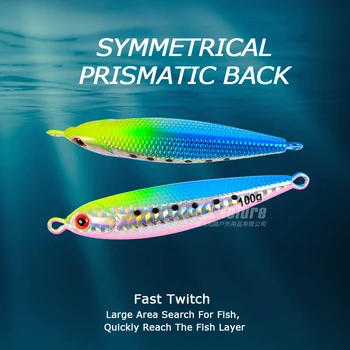 New 60g 80g 100g Metal Jig Lure Lead Alloy Slow Jig Lead Fishing Baits Luminous Fishing Lure Hard Speed Jig Lure – Metal Jig – view 4