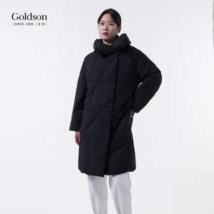 Goldson Women's Oversized Minimalist Long Goose Down Jacket Winter Coat