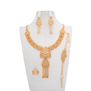 Beautiful Women's Bridal Wedding Engagement Party Jewelry Set 14K Gold Plated Fashion Jewelry