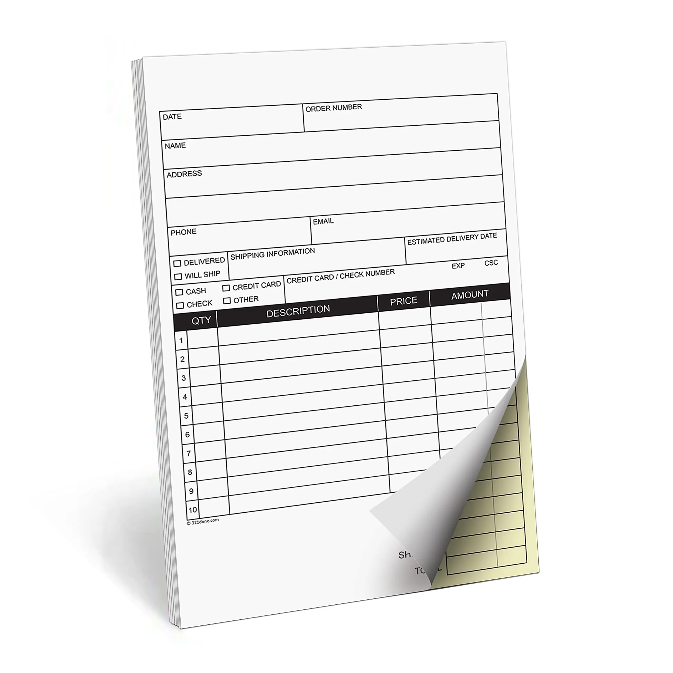 Customizable Tax Cash Receipt NCR Invoice Books Personalized Cheap Carbonless Copy Perfect Cardboard Serial Number Printing