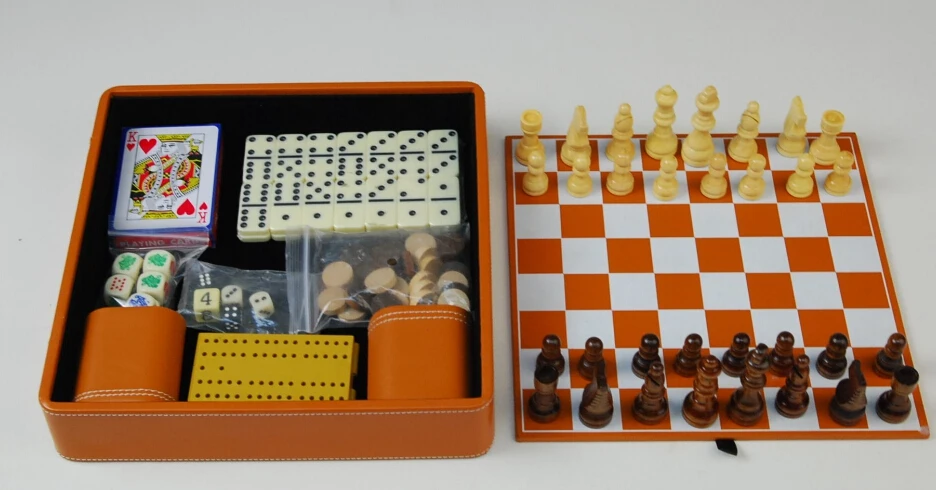Barato Couro personalizado de xadrez internacional Jogos para