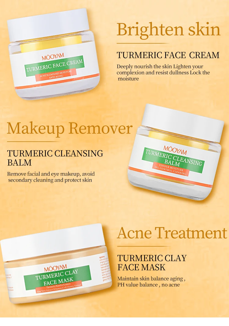 7pcs Turmeric Skincare Set Repairing Turmeric Vitamin C Serum Anti