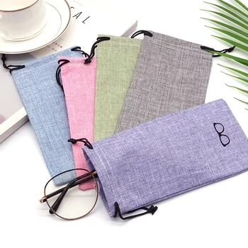 New Fashion Colorful Customization Handmade Durable Portable Soft Cloth Sunglasses Spectacles Eyewear Case Glasses Pouch Storage