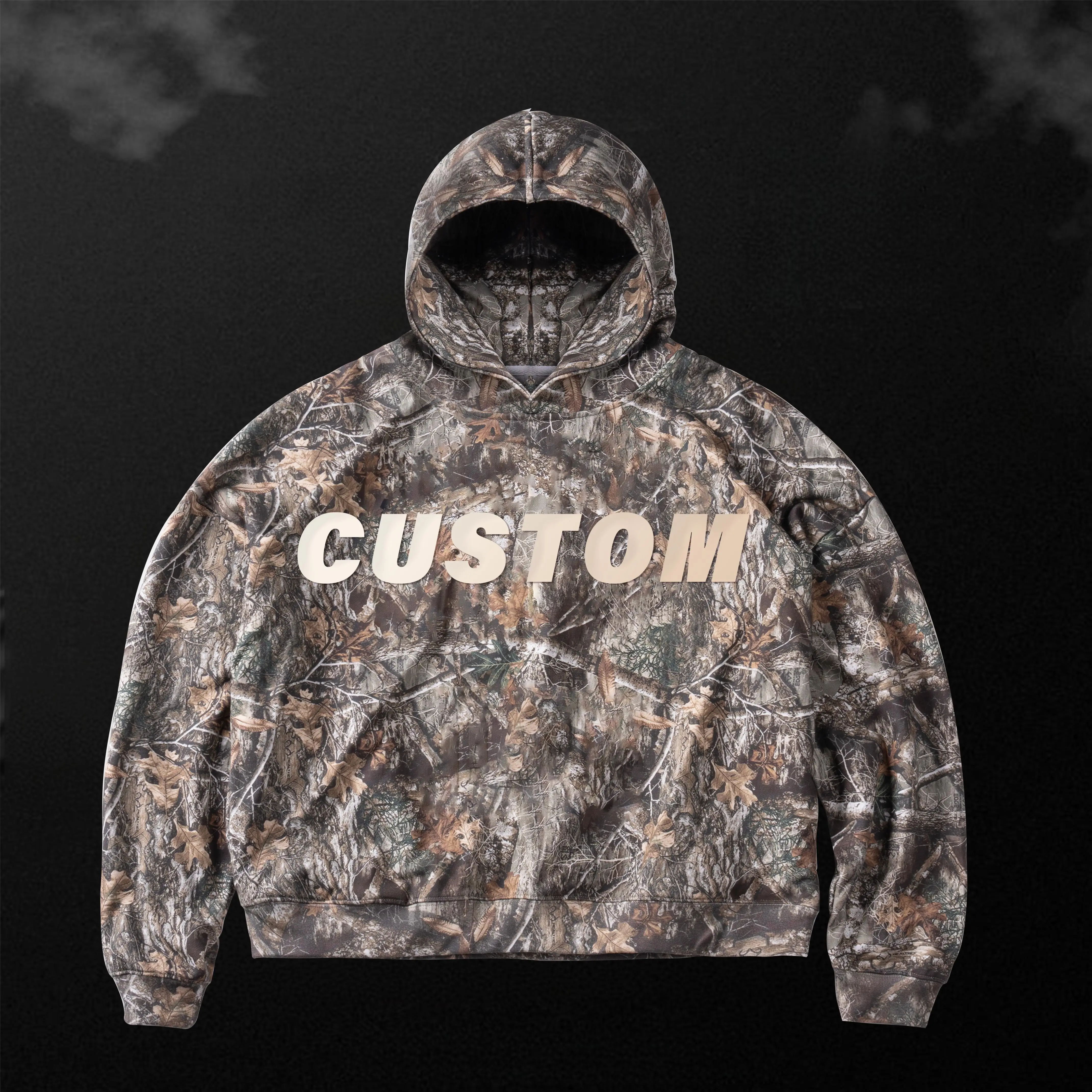 Fabricantes Sudadera Personalizada con Logotipo Impreso Algodón Pesado 420gsm Sudadera Básica para Hombre Ropa Urbana Sudaderas con Capucha Camufladas