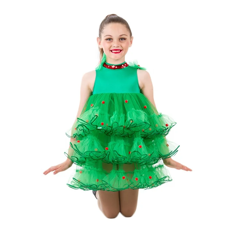 christmas tree tutu dress Handmade Christmas Tree Pageant Tutu Dress