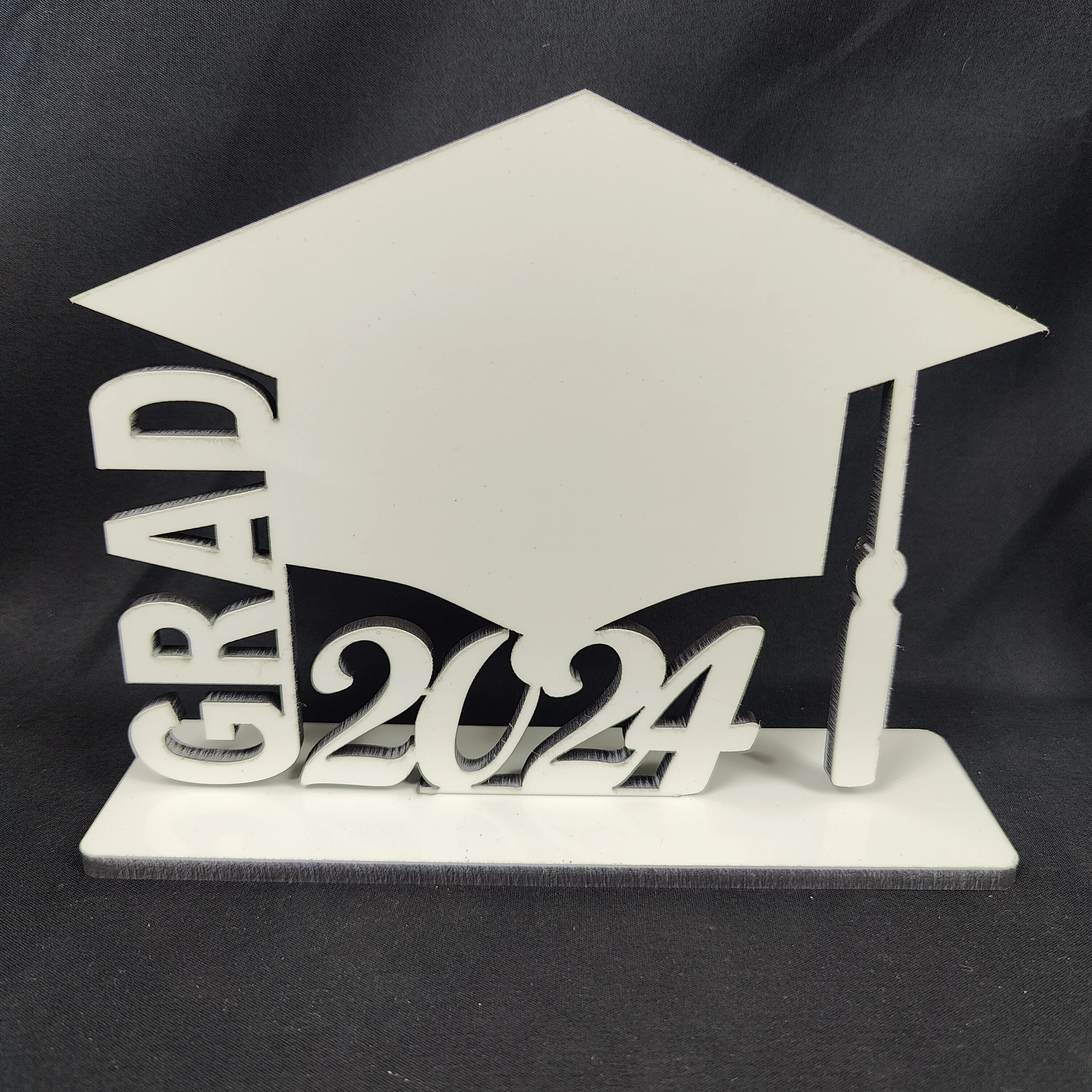 Custom Wooden Mdf Senior Graduation Cap 2024 Photo Frame For