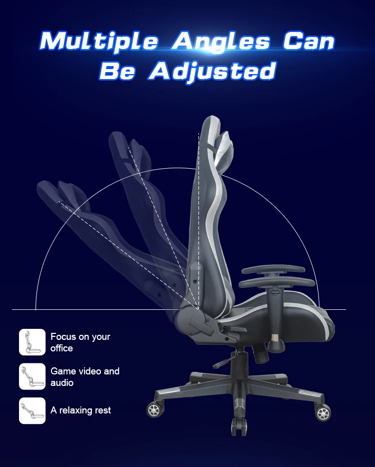 Modern Rocker Reclining Silla Gamer Customize Embroidery Logo Gaming