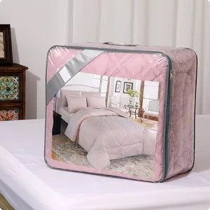 Luxury Jacquard Duvet Cover Set 4 Pcs, Premium Queen Size Bedding Collection for Elegant Comfort