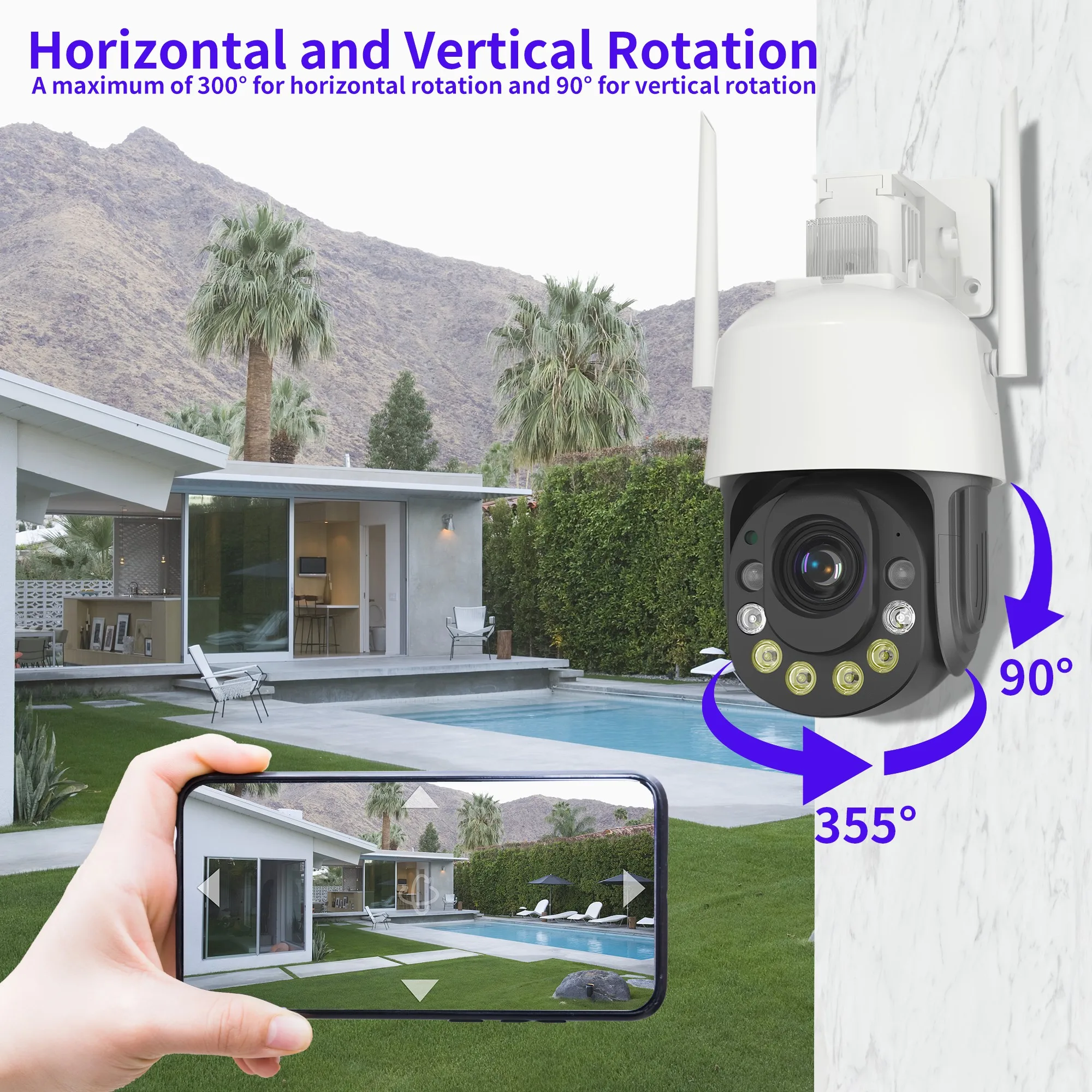 Cctv 36x Zoom Outdoor Ptz Dome Security 4.5inch 5mp Wifi Camera Full ...