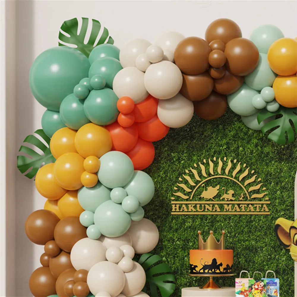 Jungle Safari Theme Balloon Arch Garland Kit – 156pcs Latex