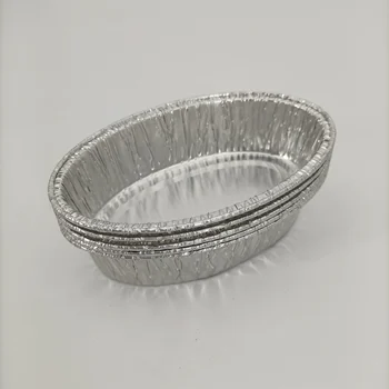 GOYADA Confezione da 40 piatti usa e getta, grandi vassoi in alluminio per feste, vassoi ovali in lamina con motivo decorativo per cottura, congelamento, barbecue (34.5 cmx24.5 cmx2.3 cm