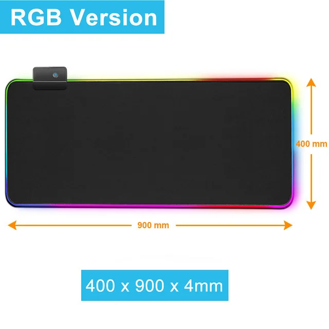 RGB Gaming Mouse Pad Large Size Colorful Luminous for PC Computer Desktop 7 Colors Mouse aperçu 8