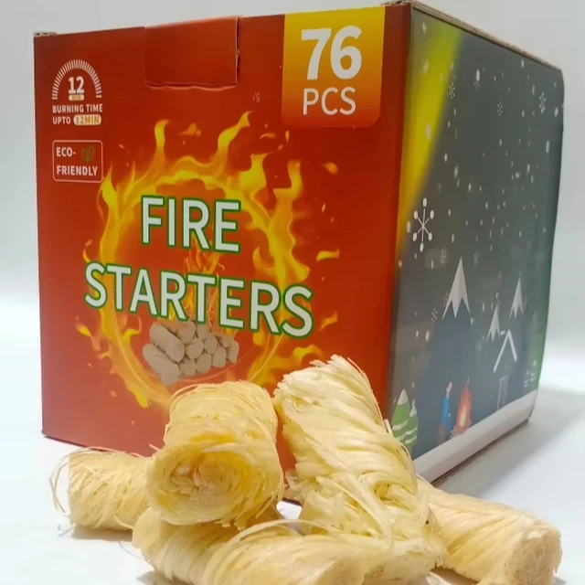 Outdoor Kitchen Wood Wool Fire Starters Essential Barbecue Accessories for Outdoor Cooking