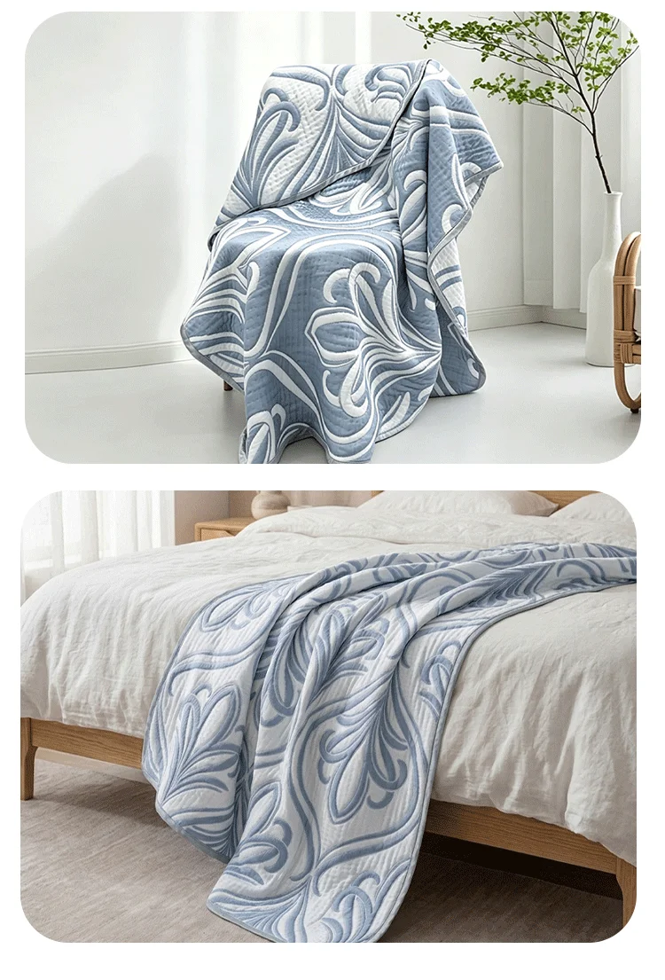 Custom summer cooling blanket PE fabric cooling layer detail