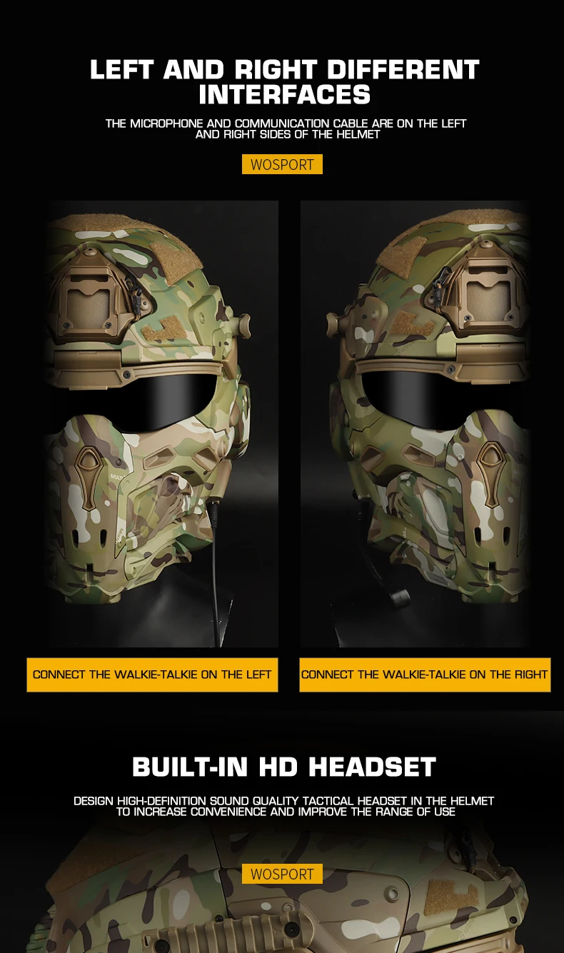 Capacete tático fast com headset de comunicação e ventilador_voghion.com