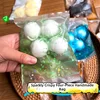 Green crispy handmade bag