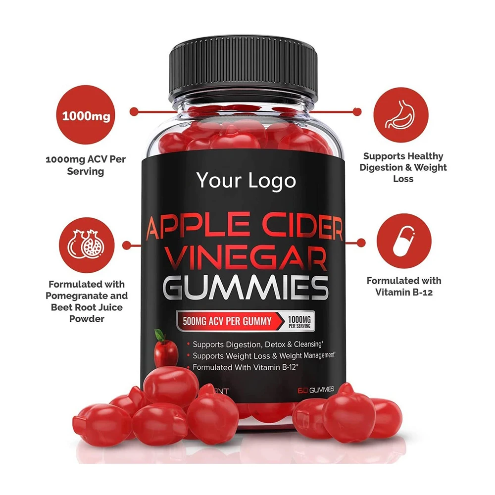 Витамины, жевательные резинки для органического яблочного сидра, уксуса, жевательные резинки для контроля веса