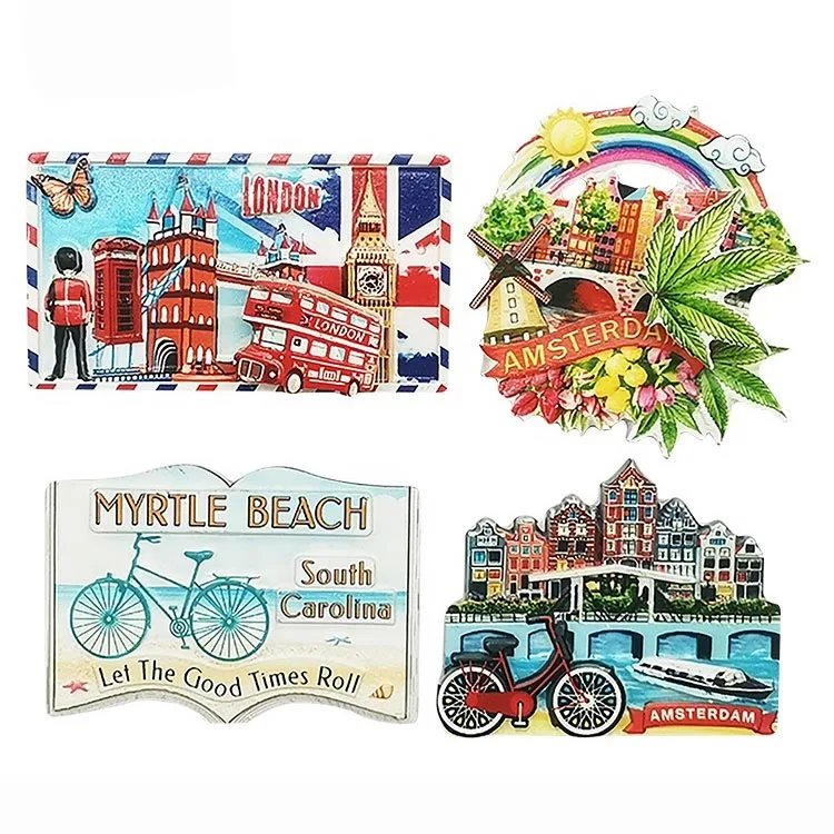 2025 New Factory Custom Fridge Magnet Direct Sale Customized Promotions Souvenirs Resin Fridge Magnet