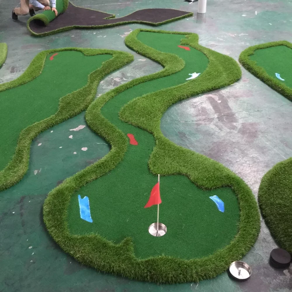 PGM GL006 Custom Mini Golf Course Artificial Grass Putting Green Mat Practice Golf Putting Green