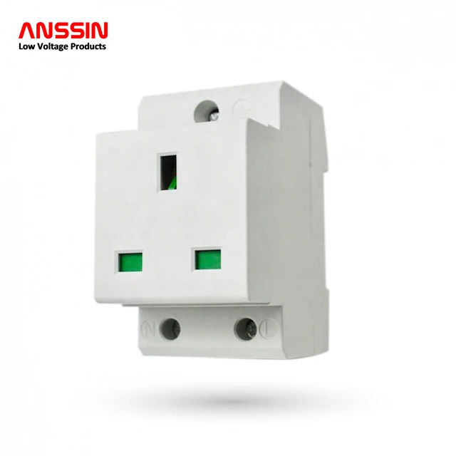 Din Rail Socket UK Standard 13A Modular Din Rail Socket for the Electrical Distribution Box