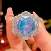Anillo azul rosa