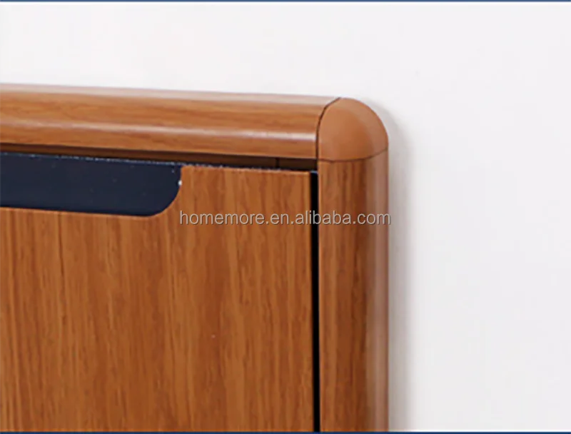 HOMEMORE OEM Save Space Folding Chair Wood Grain Aluminium Heavy Duty Smart Flip Hidden Invisible Wall Mounted Seat Bench Stool
