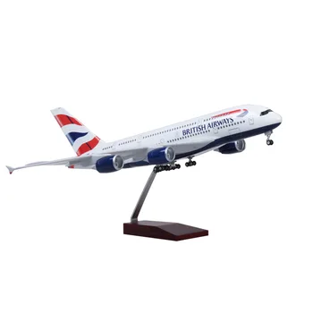 1:160 British Airways 45cm A380 Civil Aviation Aircraft Model Simulation a380 British airline diecast aircraft model