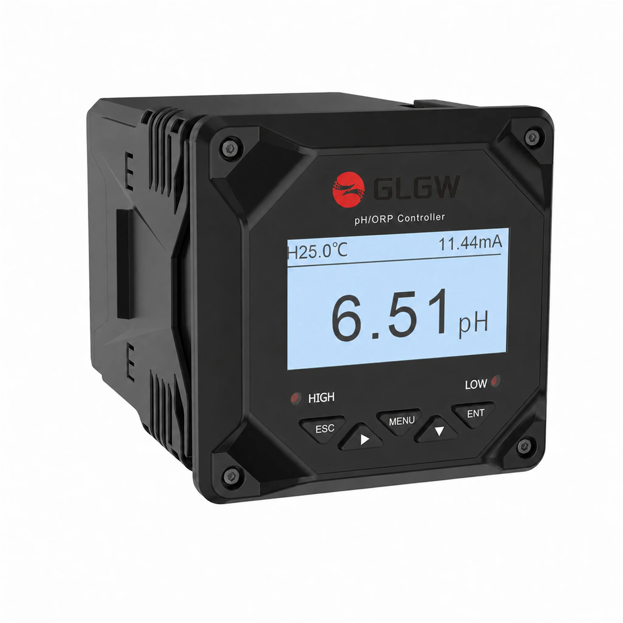 Panel Mount Digital pH Meter with Automatic Temperature Compensation LCD Display Online pH Transmitter for Water Treatment