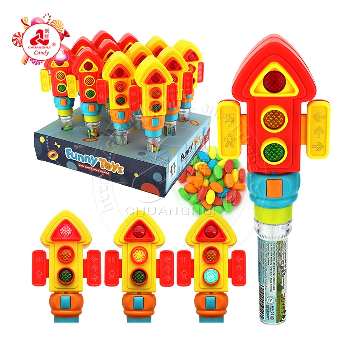 High Quality LED Traffic Light Shaped Flicker Toy Candy