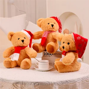 Factory Wholesale Christmas Day Gift Personalised Santa Bears Doll Santa Claus Christmas Teddy Bear Plush Toy