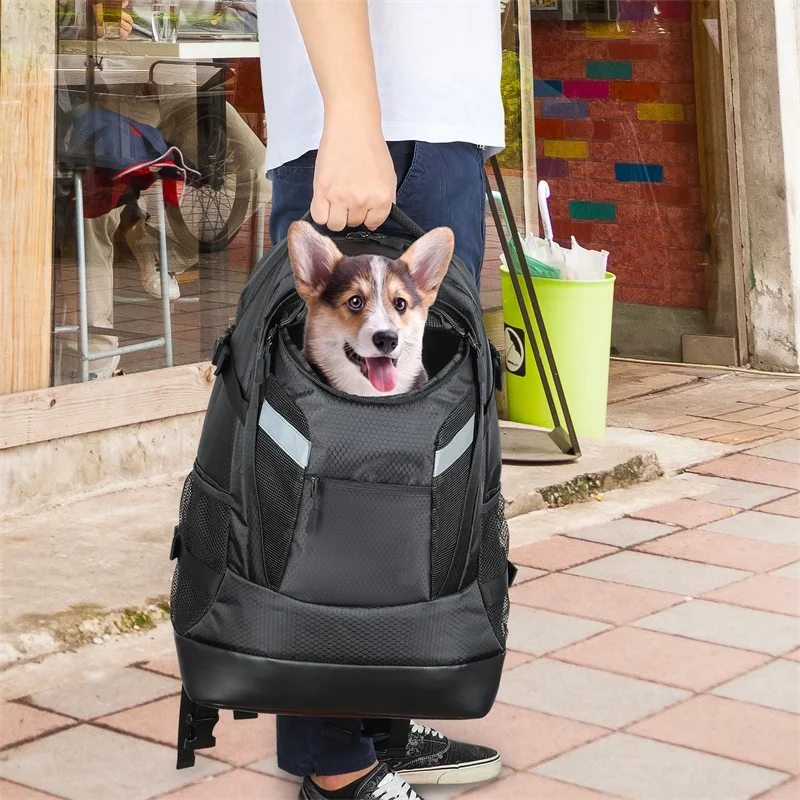 Small Pets Dogs Carrier Backpack For Hiking Camping Or Travel Breathable Dog Carrier Backpack