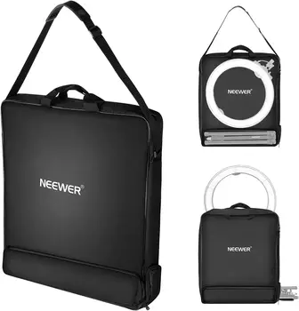 Neewer Photography Carrying Bag, Protective Case for 18" Ring Light and 21" Foldable Tripod Light Stand, 21"21"/5252cm