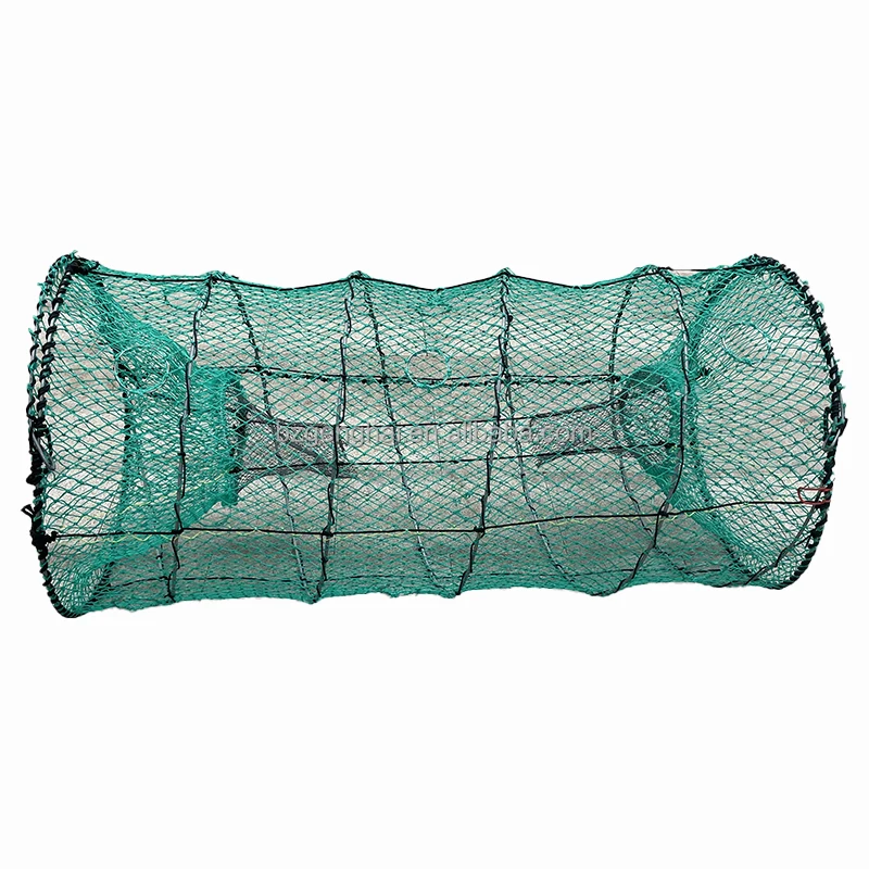 Large Folding Cod Coil Pot Aquaculture Fish Trap Net Hdpe Circular Cage ...