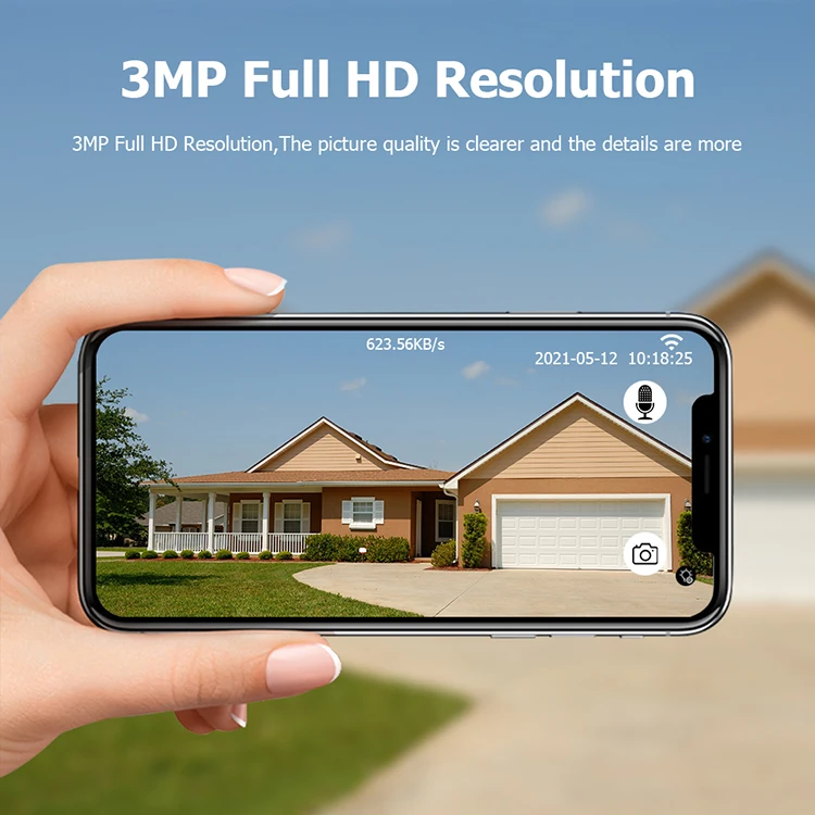 INQMEGA 5MP/3MP HD IP Camera Outdoor Night Vision Security