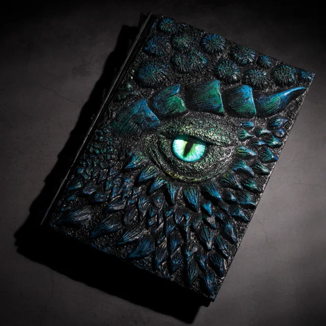 New A5 Size Dragon Resin Writing Journal Notebook Creative Handmade The Dragon's Secrets Journal