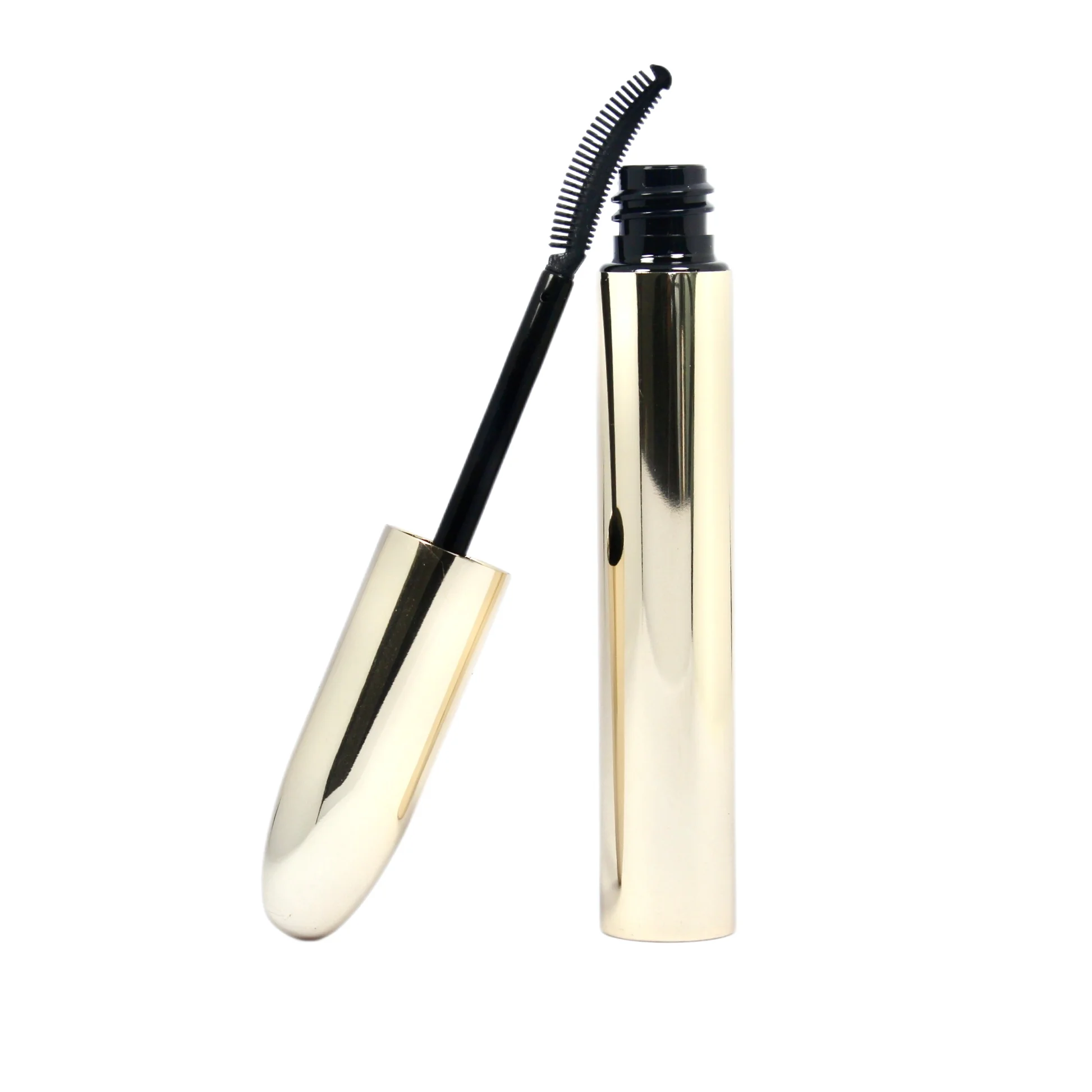 Customizable 5ml Bullet Shaped Clear Plastic Tube with Black Brush Wand New Empty Mascara Cosmetic Container