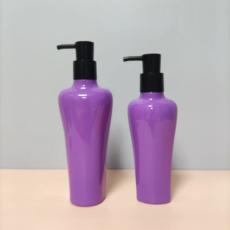 380ml 550ml Unique Shape Shampoo Shower Gel Lotion Bottles With Pump