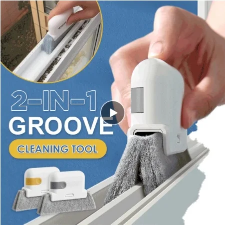 Инструмент для чистки пазов креативная салфетка щетка окон 2 в