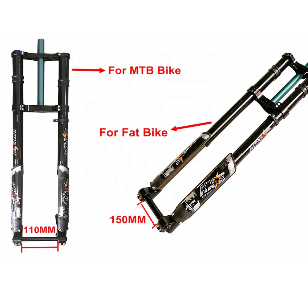 KKE Alloy Suspension MTB Fat Tire Front Fork Electric Motorcycle Ebike  Front air Fork Motor Bike Bicycle Front Fork