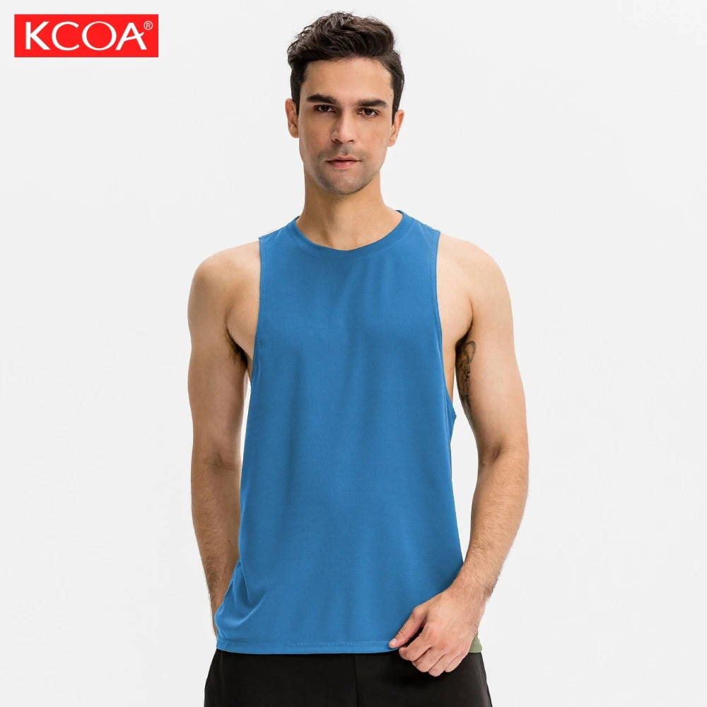 High Quality Elastic Muscle Training Singlet Yoga Running Men's Loose Vest Sport